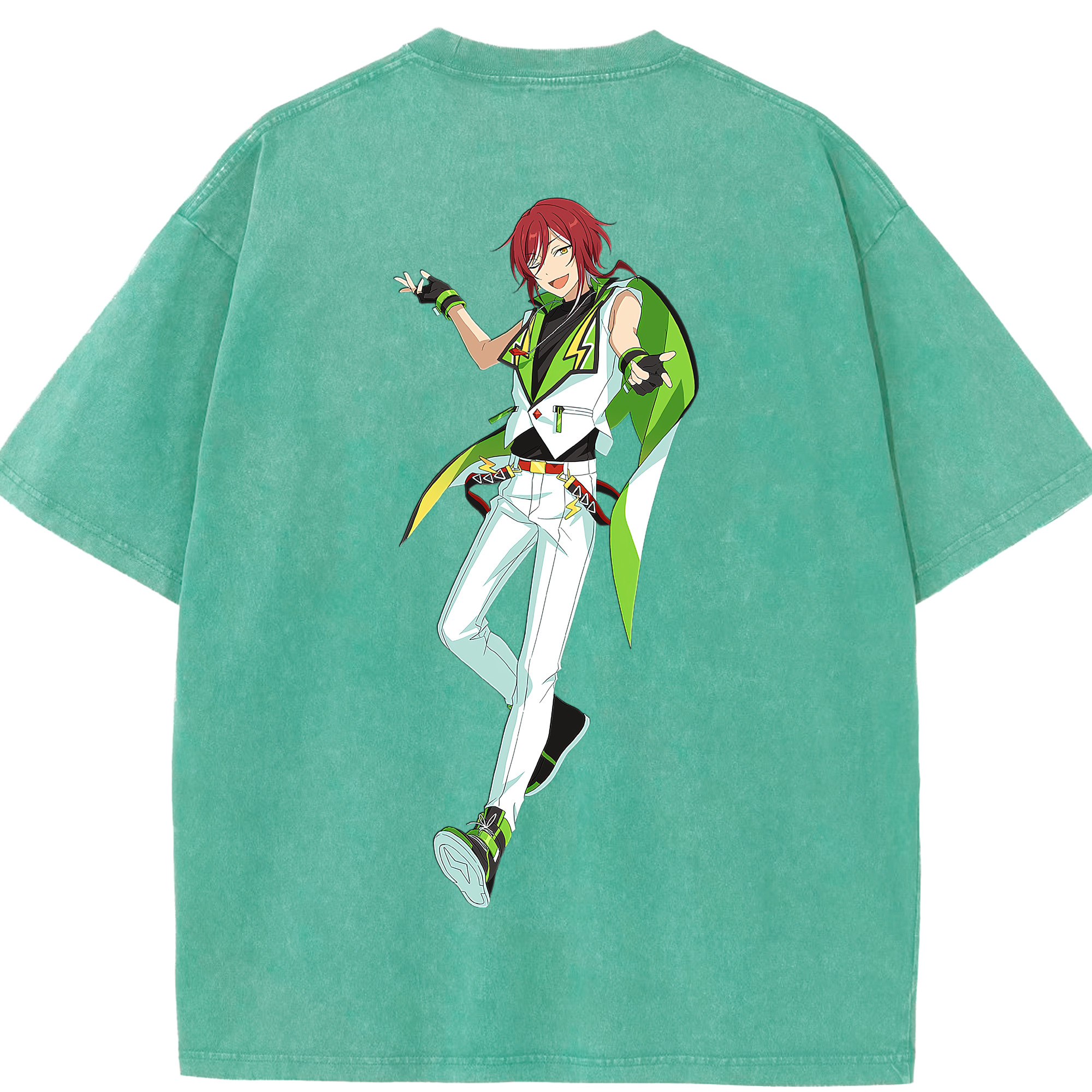 （画像用） あんさんぶるスターズ! Ensemble Stars 綿100% ヴィンテージ風 半袖Tシャツ（背面プリント）